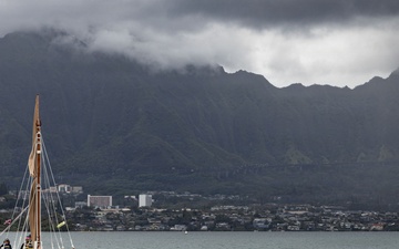 Students with the Kānehūnāmoku Voyaging Academy visit MCBH