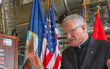 Archbishop for the Military Services blesses future USS Cleveland during commissioning week