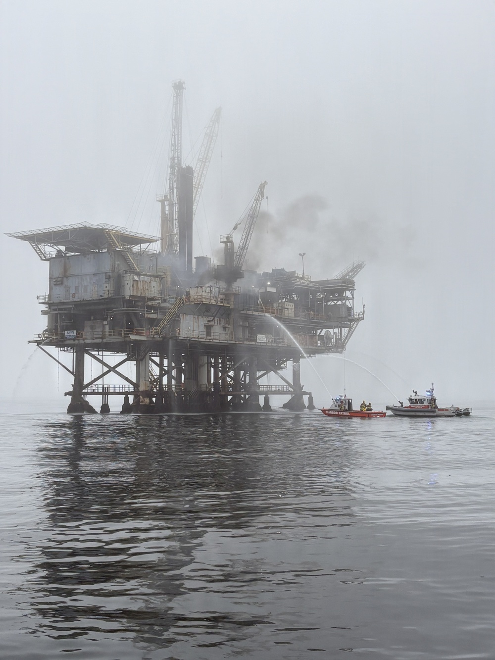 Coast Guard, partners respond to fire on non-operational natural gas platform