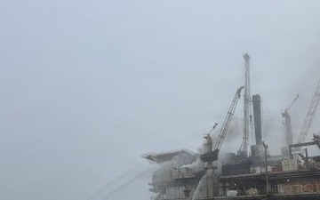 Coast Guard, partners respond to fire on non-operational natural gas platform