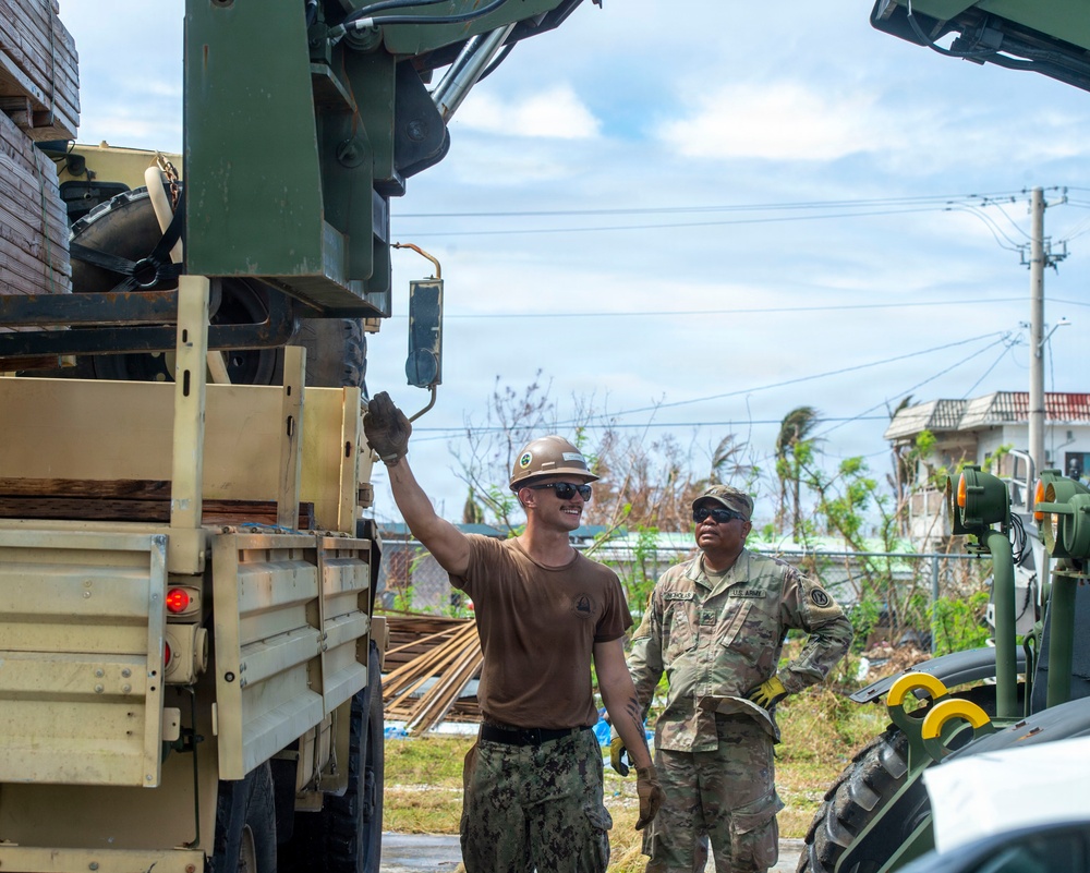 U.S. Armed Forces Help Rebuild Saipan After Sinlaku
