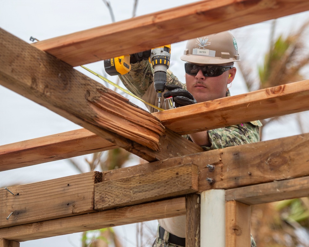 U.S. Armed Forces Help Rebuild Saipan After Sinlaku