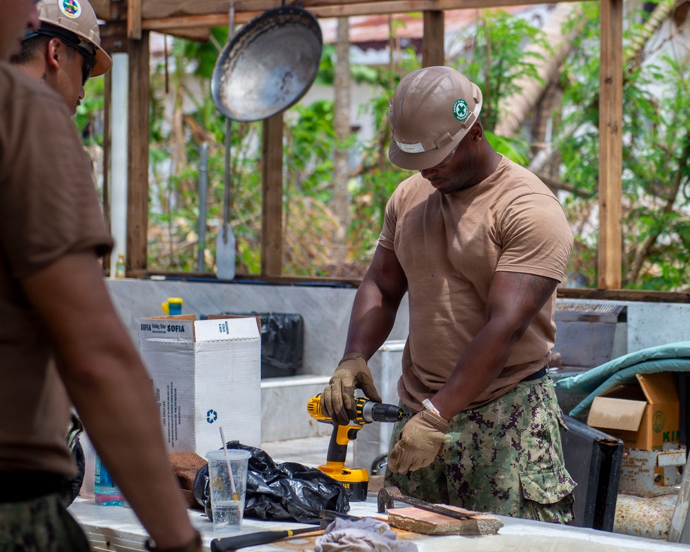 U.S. Armed Forces Help Rebuild Saipan After Sinlaku
