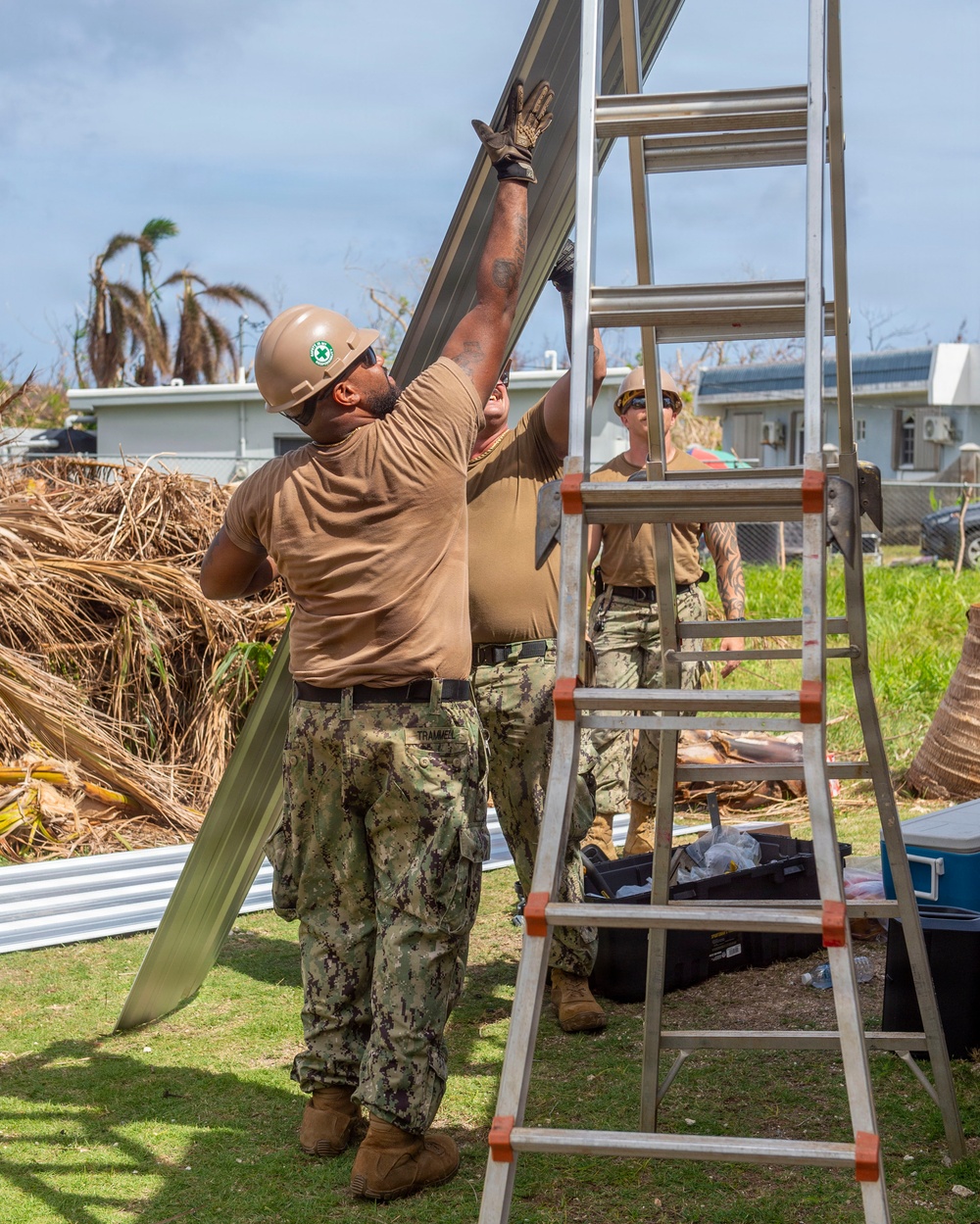U.S. Armed Forces Help Rebuild Saipan After Sinlaku