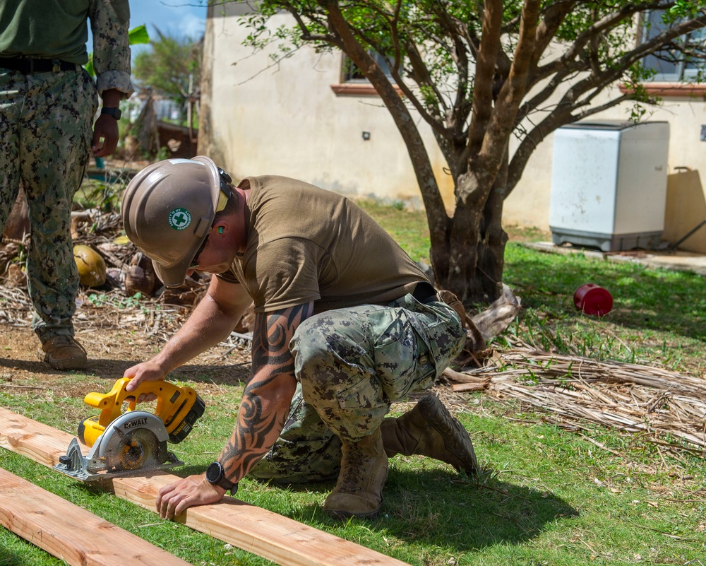 U.S. Armed Forces Help Rebuild Saipan After Sinlaku