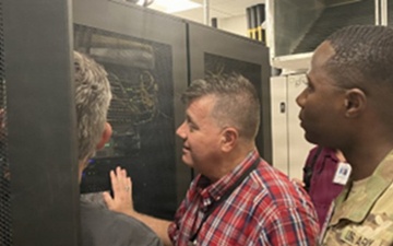 USAISEC Engineers Survey an Area Distribution Node