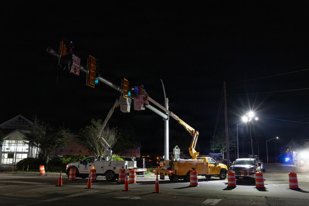 Overnight traffic shift moves drivers onto new Deep Creek Bridge span