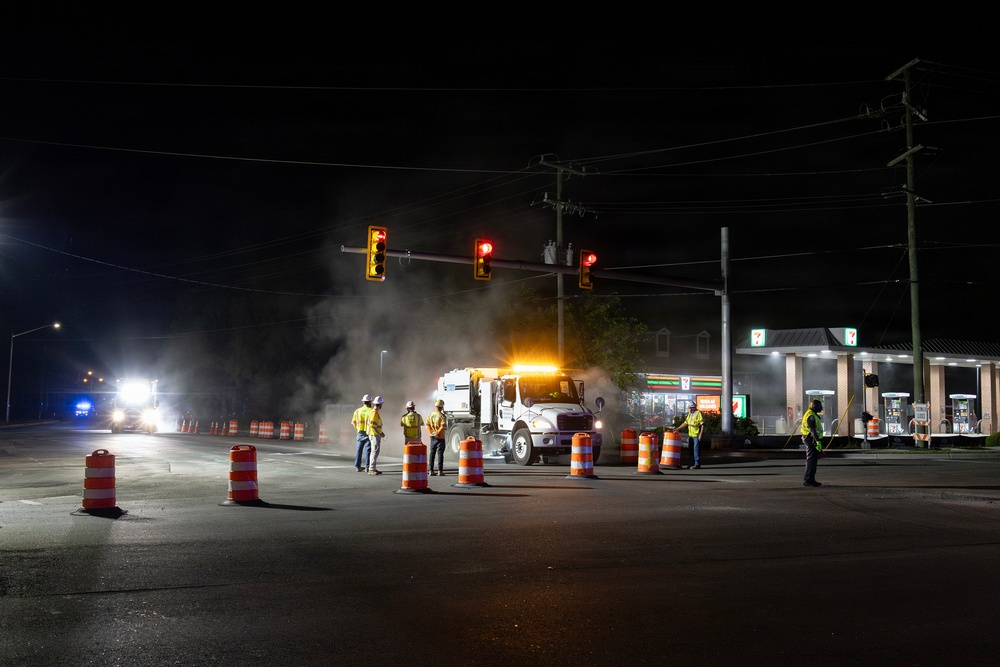 Overnight traffic shift moves drivers onto new Deep Creek Bridge span