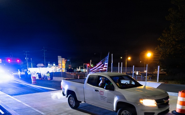 Overnight traffic shift moves drivers onto new Deep Creek Bridge span