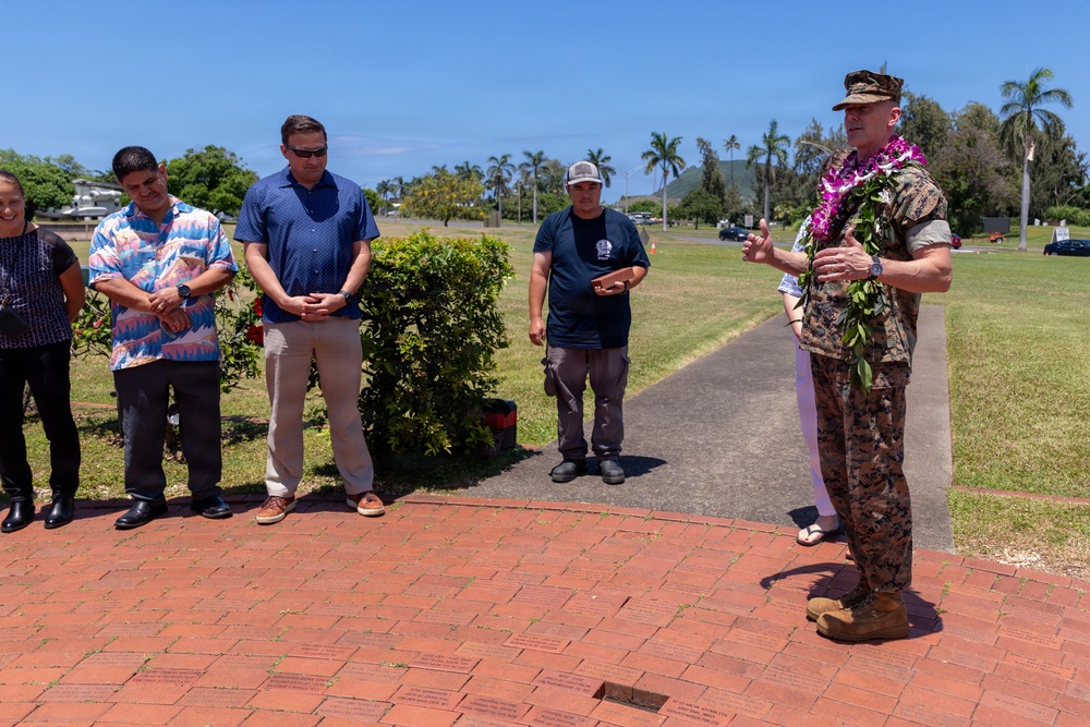 Bricks on The Ground; MCBH Honors Beaven