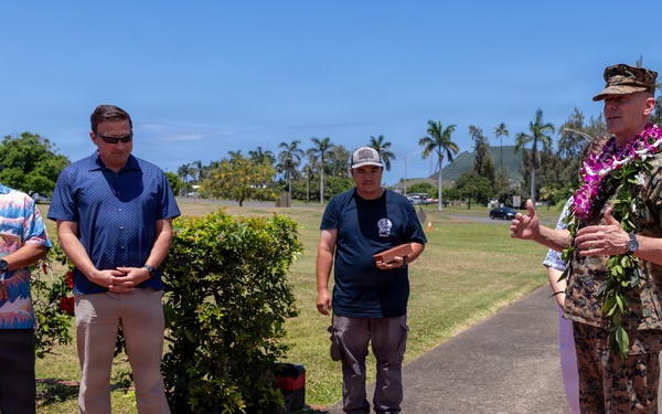 Bricks on The Ground; MCBH Honors Beaven