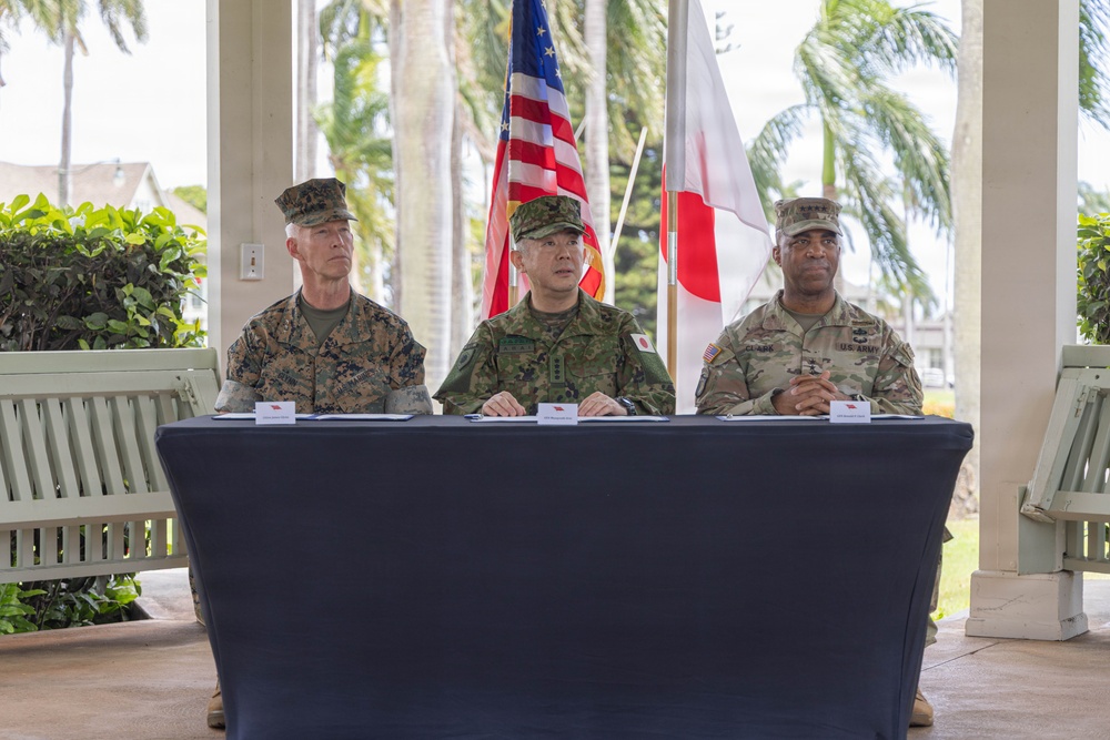 USARPAC, JSDF, MARFORPAC, Leaders participate in the Signing of the Minutes