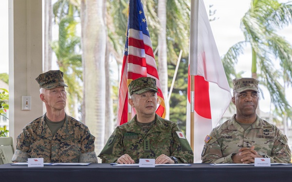 USARPAC, JSDF, MARFORPAC, Leaders participate in the Signing of the Minutes