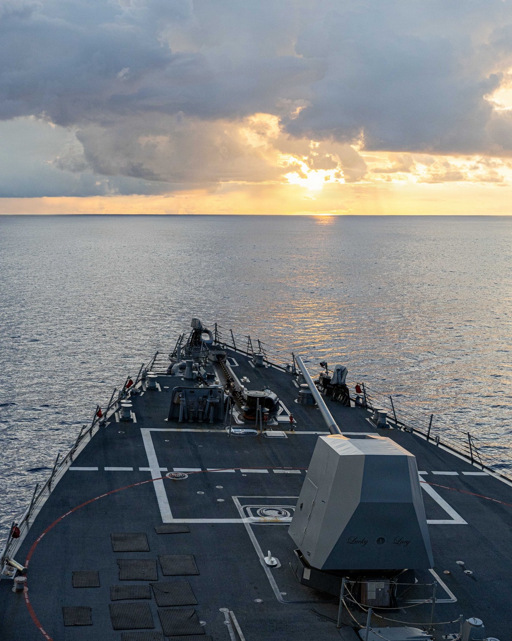 USS Mustin conducts a "killer tomato" inflatable surface target live-fire exercise