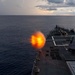 USS Mustin conducts a "killer tomato" inflatable surface target live-fire exercise