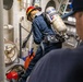 USS Mustin conducts a general quarters drill