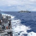 USS Mustin conducts a replenishment-at-sea with USNS Arctic