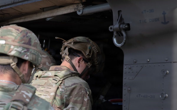 U.S. Soldiers from the 1st Squadron, 2nd Cavalry Regiment conduct medical evacuation training