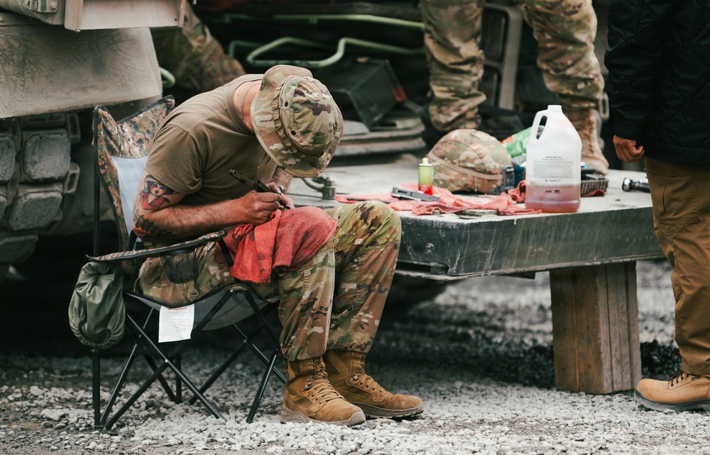 370th Armored Combat Engineer Company Bradley gunnery
