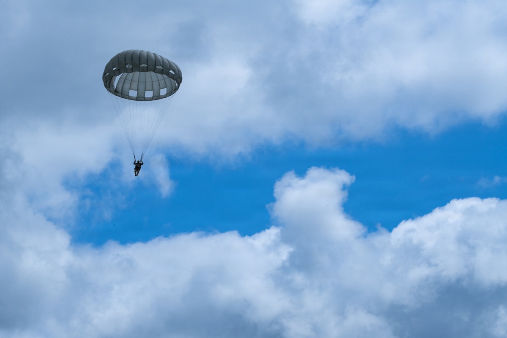Joint Airborne Operations: DLA Distribution riggers join 148th ASOS to conduct static line jump