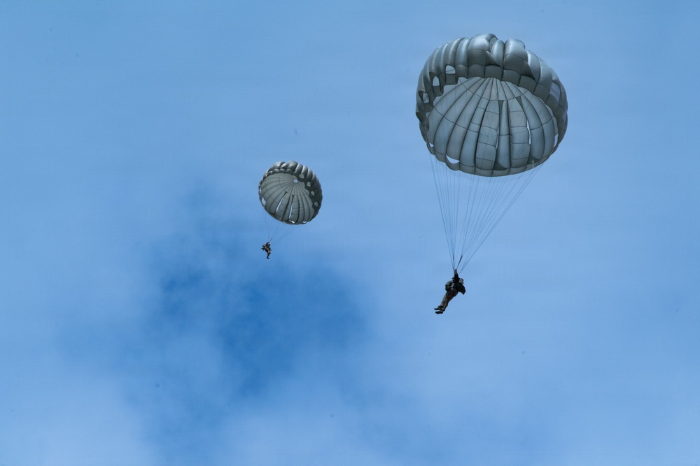 Joint Airborne Operations: DLA Distribution riggers join 148th ASOS to conduct static line jump