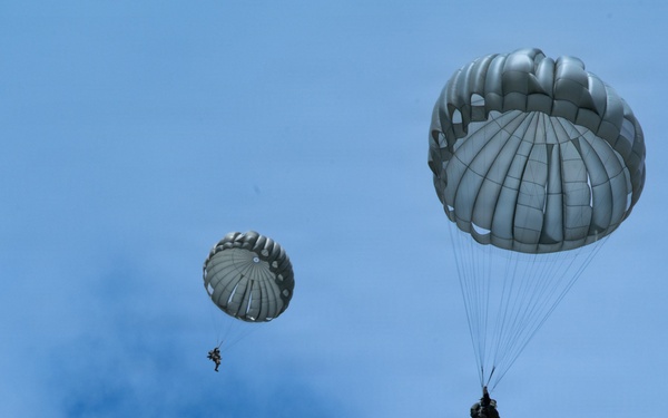 Joint Airborne Operations: DLA Distribution riggers join 148th ASOS to conduct static line jump
