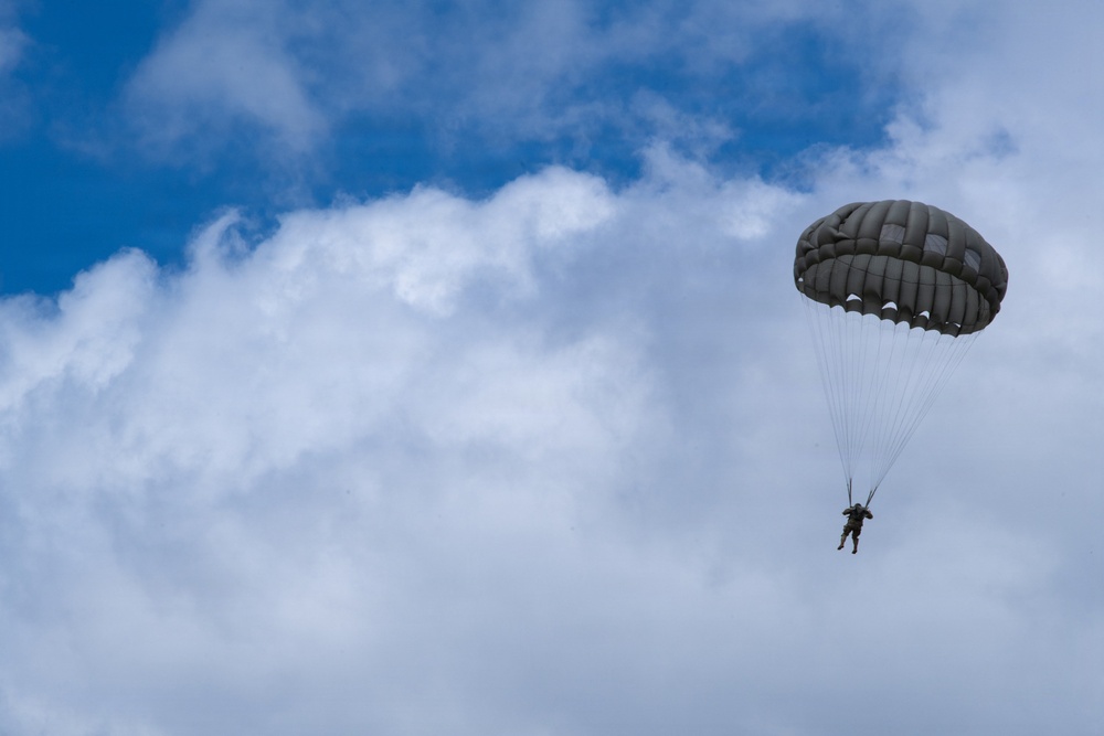 Joint Airborne Operations: DLA Distribution riggers join 148th ASOS to conduct static line jump
