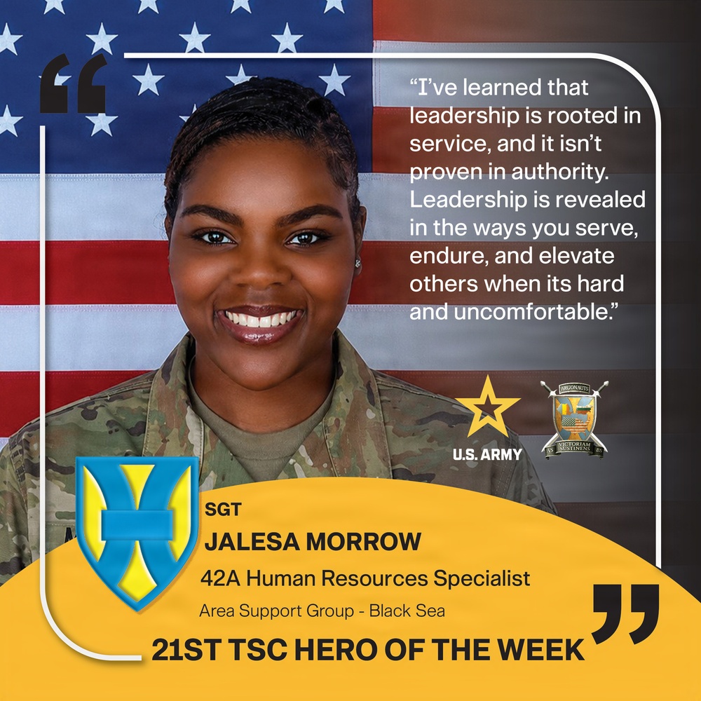 21st TSC Hero of the Week, Sgt. JaLesa Morrow
