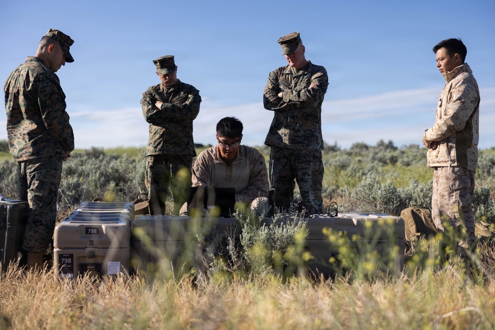 U.S. Marines coordinate close air support during Exercise Garnet Rattler