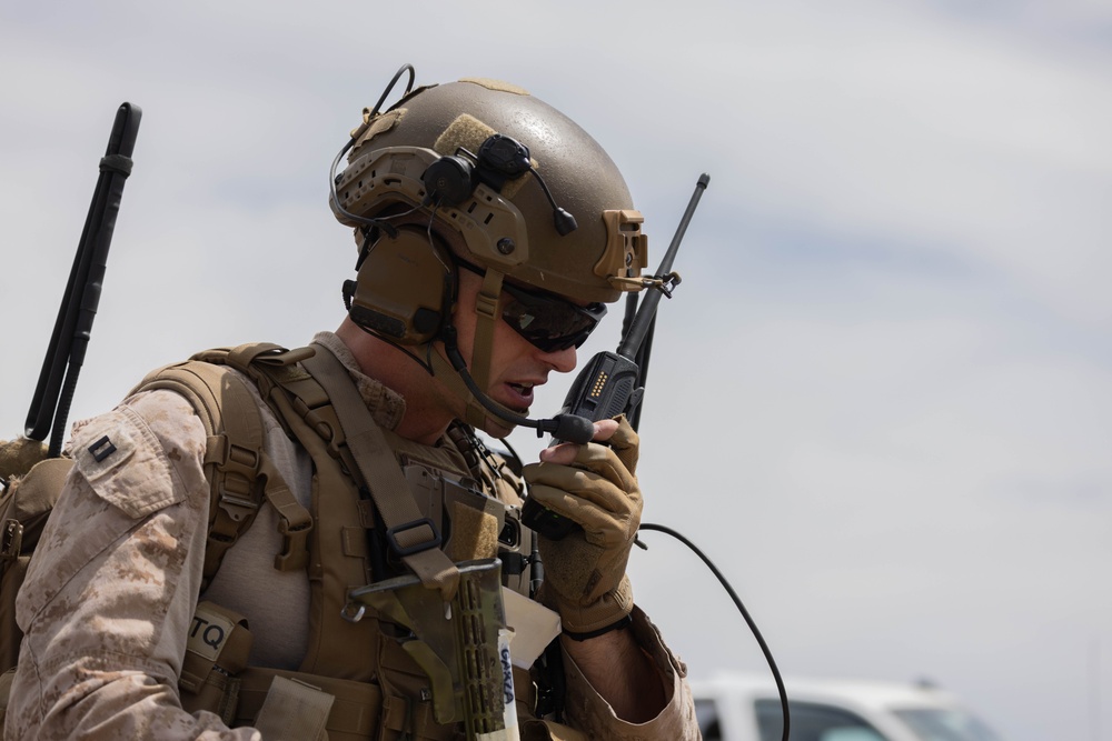 U.S. Marines coordinate close air support during Exercise Garnet Rattler