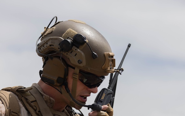 U.S. Marines coordinate close air support during Exercise Garnet Rattler