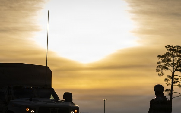 U.S. Marines conduct evacuation control center training in Sweden