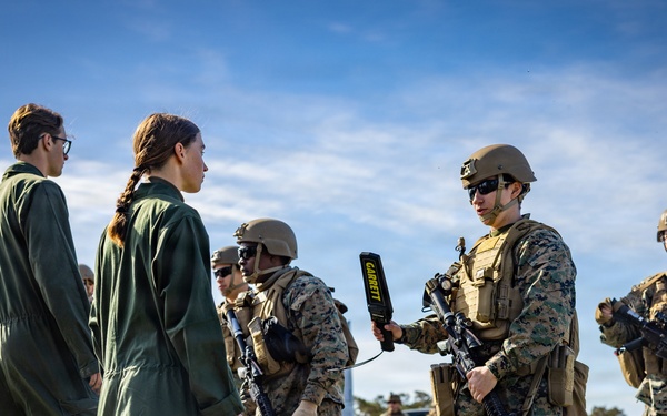 U.S. Marines conduct evacuation control center training in Sweden