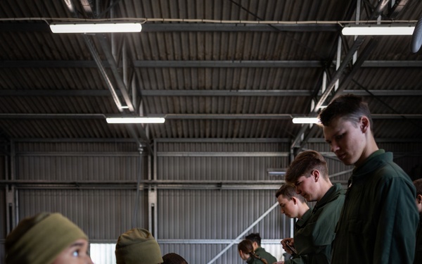 U.S. Marines conduct evacuation control center training in Sweden