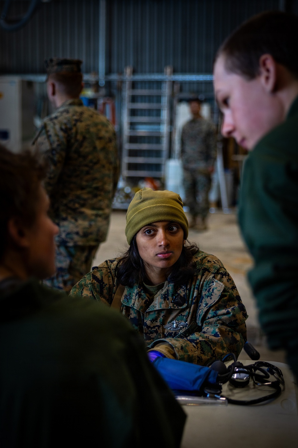 U.S. Marines conduct evacuation control center training in Sweden