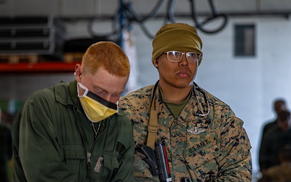 U.S. Marines conduct evacuation control center training in Sweden