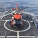 Coast Guard Cutter Thetis crew members support MH-60 Jayhawk helicopter operations