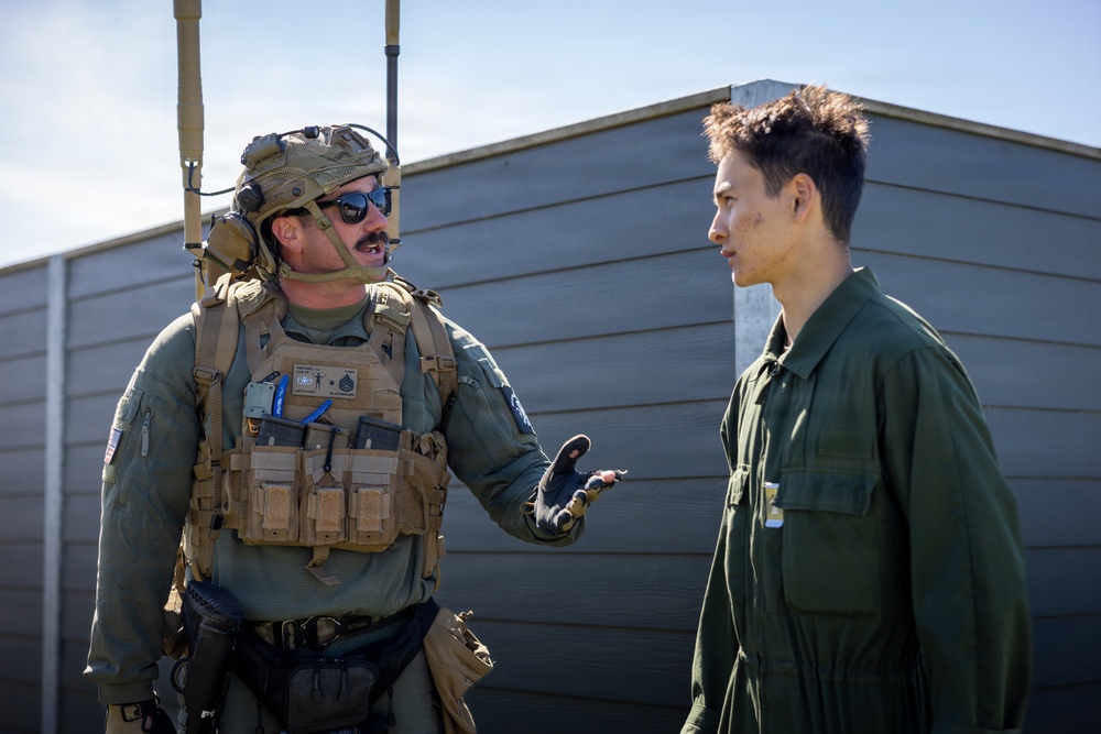 U.S. Marines conduct evacuation control center training in Sweden