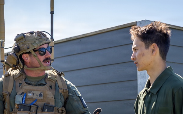 U.S. Marines conduct evacuation control center training in Sweden