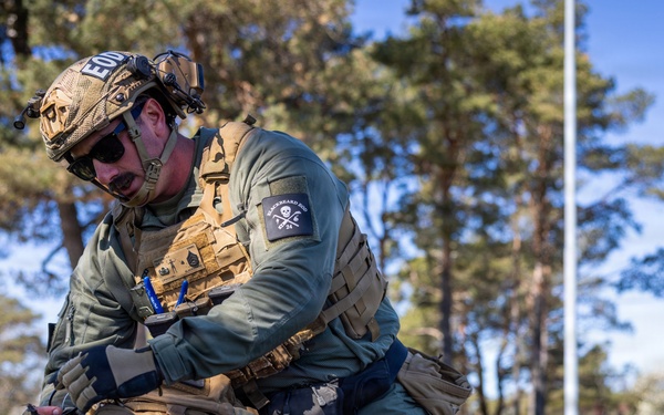 U.S. Marines conduct evacuation control center training in Sweden