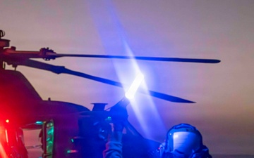 USS Tripoli Conducts Night Flight Ops