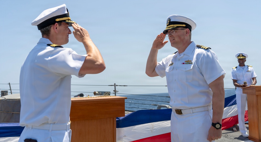 USS Milius holds a Change of Command Ceremony