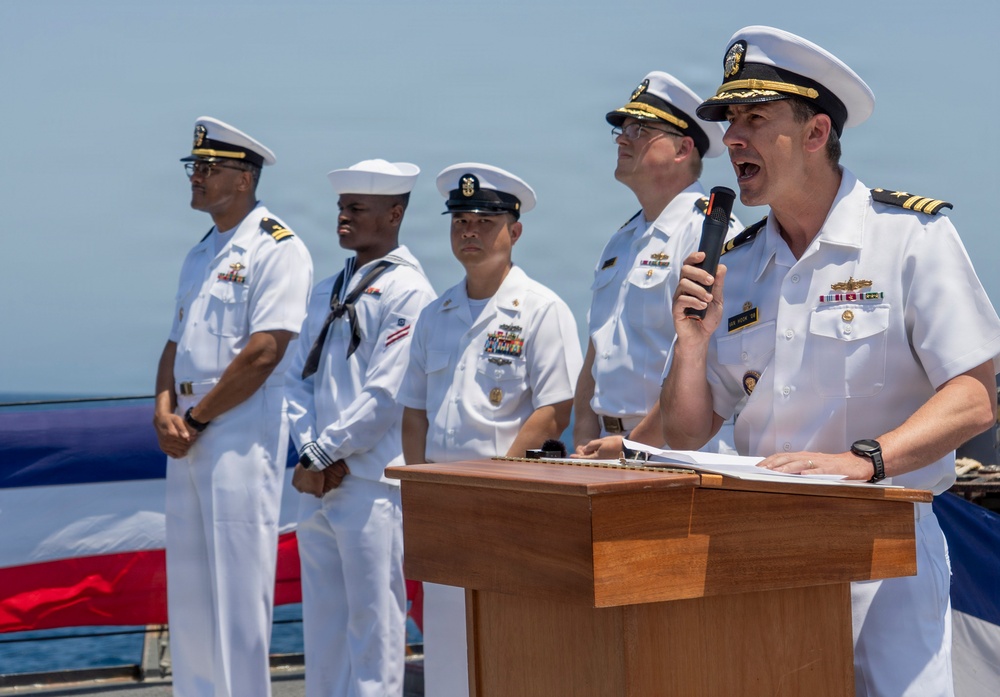 USS Milius holds a Change of Command Ceremony
