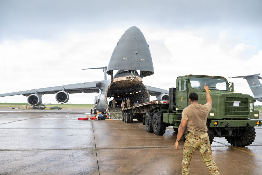 C-5 Support for Seabees at Diego Garcia