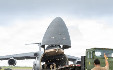 C-5 Support for Seabees at Diego Garcia