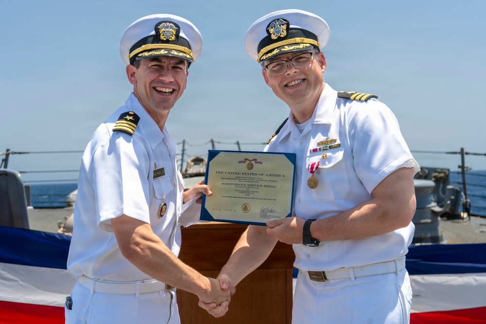 USS Milius holds a Change of Command Ceremony