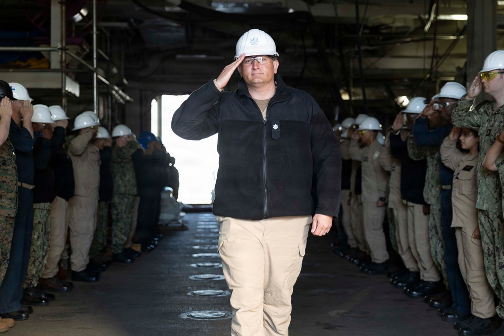 USS Bataan Rings Off Supply Officer