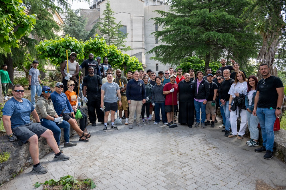 Shrine of Our Lady of Sorrow in Mascalucia COMREL Clean Up