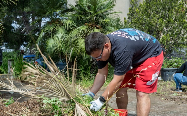 Shrine of Our Lady of Sorrow in Mascalucia COMREL Clean Up