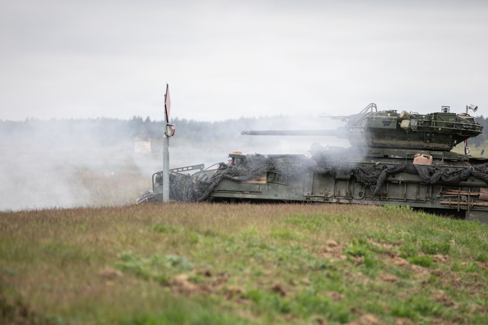 U.S. Soldiers from the 1st Squadron, 2d Cavalry Regiment conduct live-fire exercise